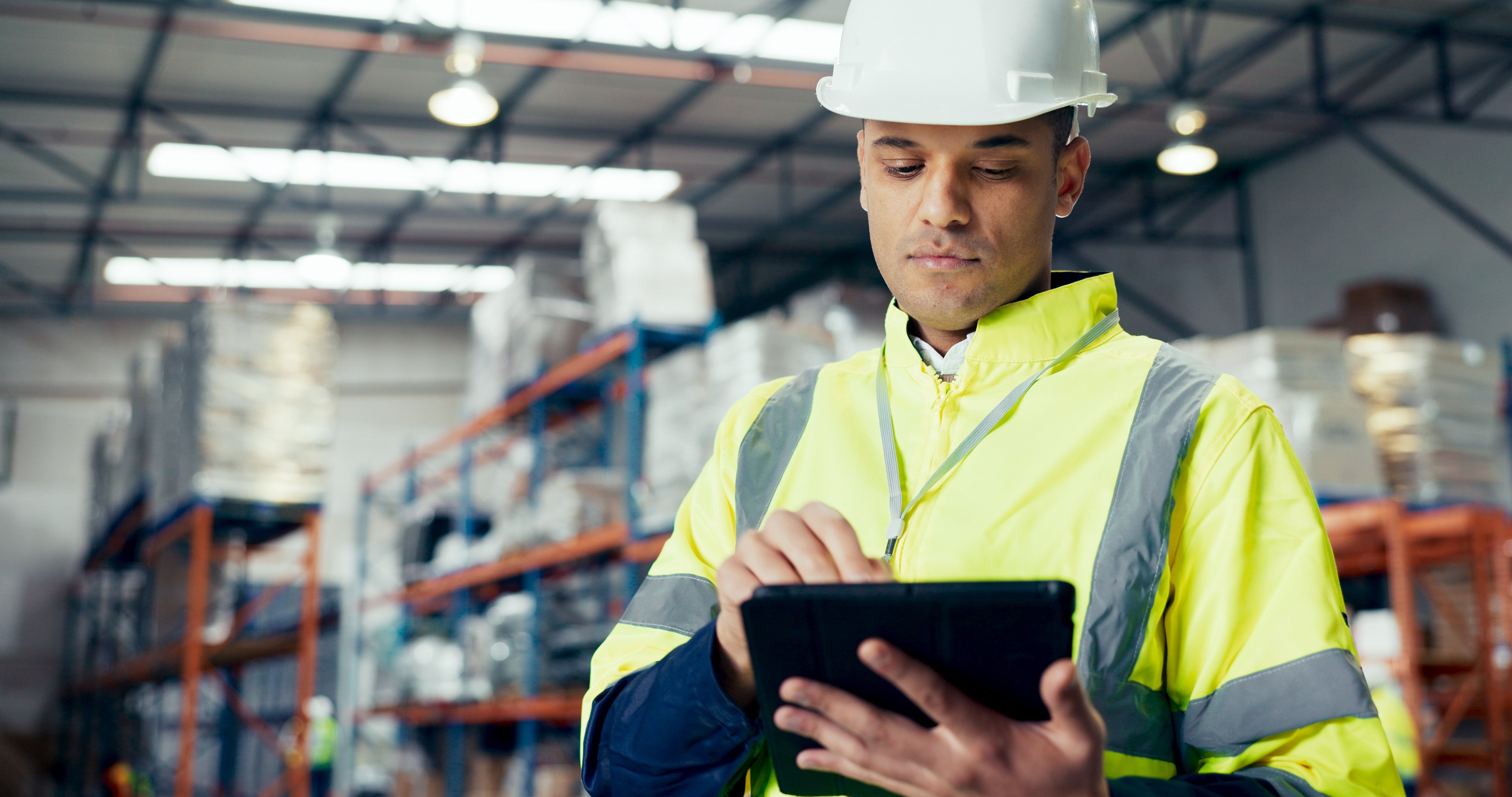 cargo-tablet-supply-chain-with-man-warehouse-logistics-freight-shipping-export-delivery-distribution-storage-with-digital-checklist-customs-compliance-inventory-management