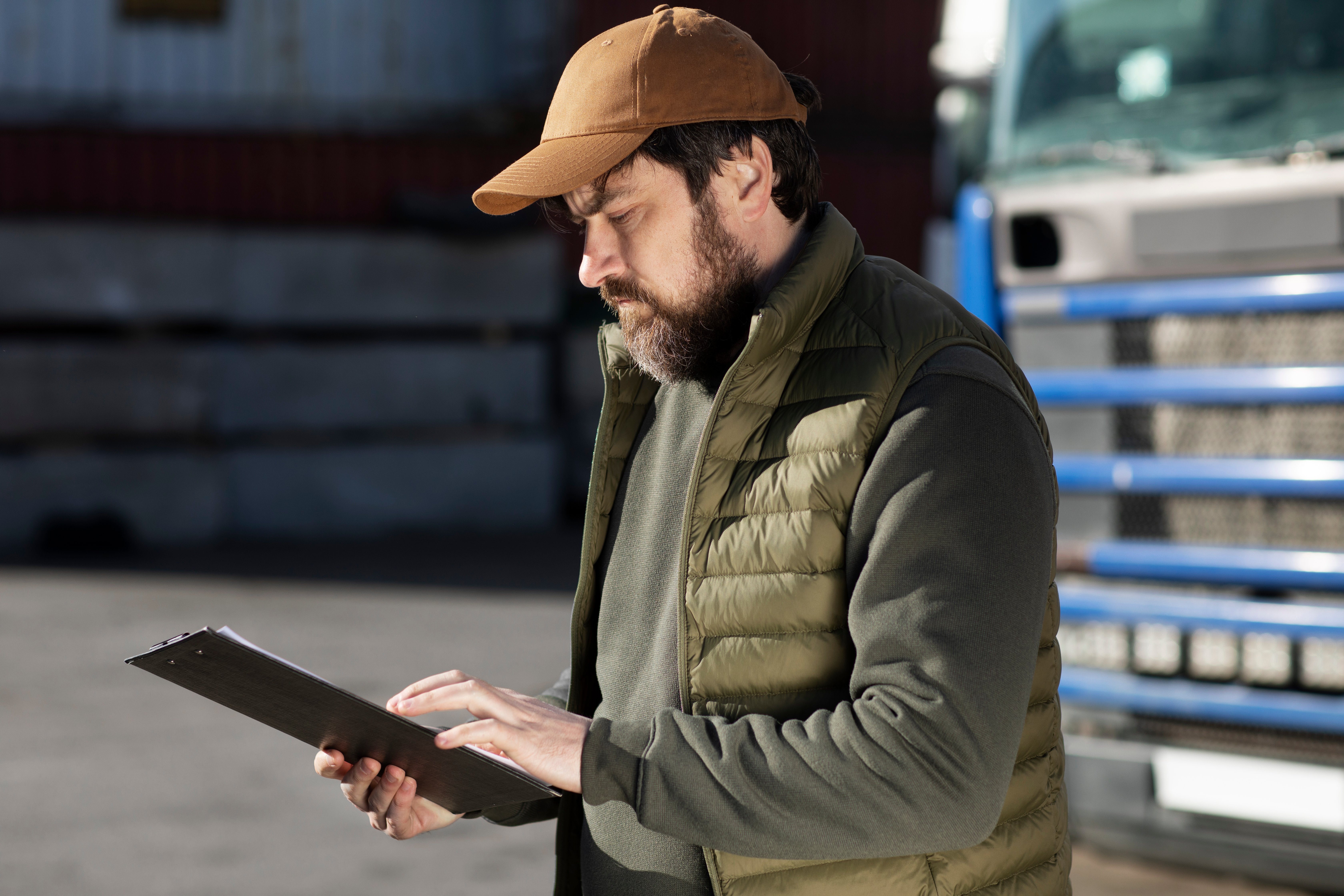 side-view-man-holding-clipboard